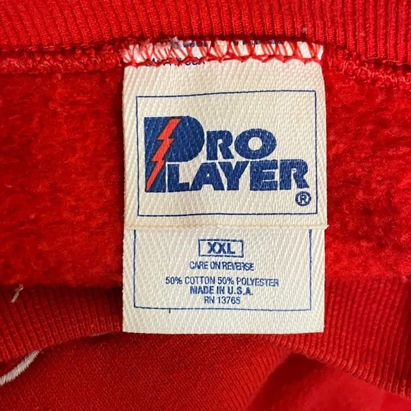 Pro Player Mens Indiana University Hoosiers Y2K Embroidered sweatshirt XXL - Picture 7 of 7